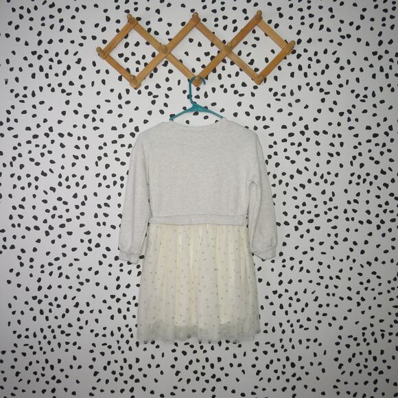 Carter’s Gray Sweatshirt Star Tulle Girls Dress - Picture 3 of 7